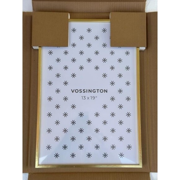 Vossington 13x19 Gold Picture Frame – Thin Modern Wall Mount, Craft Supply - Picture 8 of 9